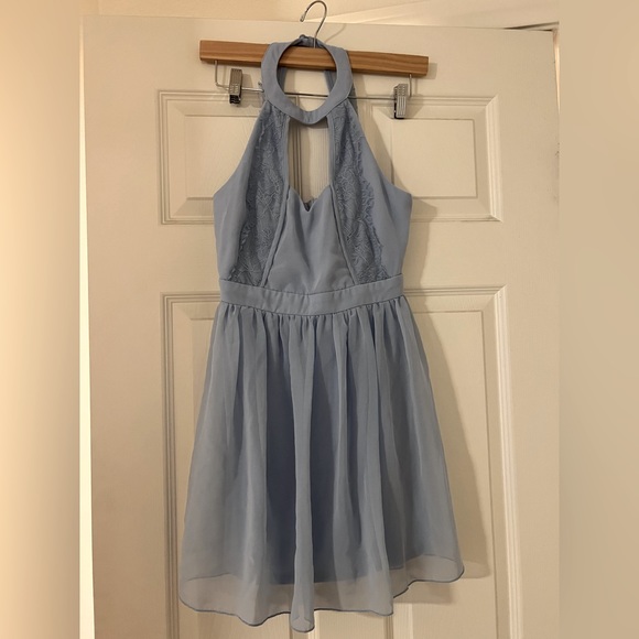 ASOS Design Mini Dress Size US 4 Petite in Baby Blue - Picture 1 of 3